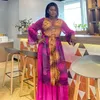 Ubrania etniczne Afrykańskie sukienki Maxi dla kobiet 2023 Plus Size Evening Party Long Dress Africa Elegancka kaftan muzułmańska suknia szyfonowa