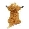 25cm 3 colori Highland Cow Scottish Highland Cowboy Giocattoli di peluche Cartoon Film e televisione Bambole periferiche per i regali dei bambini