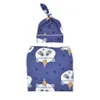 Sacs de couchage nouveau-né bébé Swaddle couverture recevant chapeau tenues bébé bébé enfants sac serviette cap ensemble 2 pc R230804