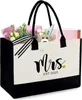 Beegreen 13oz tuval Zipper cep nakış ile ilk tote çanta monogramlı kişiselleştirilmiş doğum günü hediyeleri kadınlar için hkd230803 hkd230807