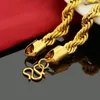 Chains XP Jewelry -- ( 50cm 5 Mm) Pure Gold Color Classical Rope Chain Necklaces For Men Fashion Hip Hop Good Quality