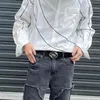 Ceintures Punk ceinture gothique croix marque hommes femmes Y2k métal boucle conception Vintage Pu cuir mode ceinture jean pantalon décor