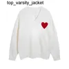 2023 Designer sweater love heart mens woman lovers couple cardigan round neck collar womens fashion brand letter white black long sleeve clothing pullover