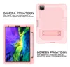 Beschermende tablet-pc-hoesjes voor iPad 10.9 10e generatie Pro 12.9 11 Air 5 4 10.2 7e 8e 9e generatie 9.7 Mini 6 3 Amazon Fire HD 8 Plus Tough Hybrid Kickstand Shockproof Cover