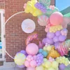 Autres fournitures de fête d'événement 150pcs grande crème glacée thème ballon guirlande mini beignet macaron globos pour bébé douche filles fête d'anniversaire décoration enfants jouets 230804