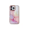 Étuis antichoc en marbre de placage de luxe pour Iphone 15 Plus 14 Pro Max 13 12 11 X XR XS 8 7 Fleur de dentelle électrolytique chromée TPU souple IMD Stone Rock Couverture arrière de téléphone portable