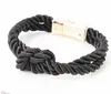 Fashion bracelets trend versatile woven rope personalized iron magnet bracelet