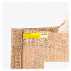 wholesale Sublimation Blanks Plain Natural Tote Bag Small Jute Bags For Diy Hand Painting Blank Polyester Canvas Totes With Handles Dholm LL