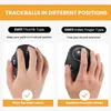 Muizen ProtoArc EM03 Draadloze Bluetooth Trackball Muis Oplaadbare Ergonomische RGB Backlit Rollerball voor Windows Mac iPad 230804