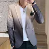 Männer Jacken 2023 Herbst Neue Farbverlauf Anzug Mantel männer Street Wear Koreanische Version Slim Fit Casual Anzug Mantel business Social Anzug Mantel T230804