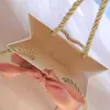 Emballage cadeau 10 PC rose sac cadeau boîte cadeau emballage de demoiselle d'honneur ornement de mariage sac en papier kraft fête pour bébé douche livre avec poignée ruban 230804