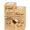 Wooden Candle Holders Creative Heart candlestick Couple gift home tabletop decoration