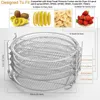 Voor Dehydrator Stand Grill Air Fryer Met Vijf Stapelbare Lagen Food Grade Rek Roestvrijstalen Acce