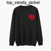 2023 Designer sweater love heart mens woman lovers couple cardigan round neck collar womens fashion brand letter white black long sleeve clothing pullover