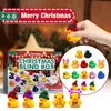 Weihnachts-Gummi-Ente-Ankunftskalender, 24 Gitter, Weihnachtsatmosphäre, Gummi-Ente, Spielzeugkalender, Überraschungsgeschenk 2023