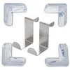 Ganchos 6Pcs Ferramenta: 4Pcs Transparente Segurança Plástico Macio Mesa Mesa Canto Guarda Protetor 2Pcs Porta Traseira Gancho Armário Cabide Cabide