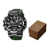 Zegarek na rękę luksusowy stryve męski zegarek modowy z pudełkiem cyfrowy analog