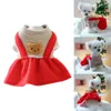 Hundkläder Cat Santa Costume Dogs Christmas Red Dresses Thicken Winter Hoodie Clothes For Small Pet Puppy Festival Y1QB