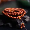 Strand Vintage 108 Wooden Beads Bracelet 6mm Women Men Elastic Beaded Long Bracelets Fashion Buddhist Prayer Bangles Handmade Jewelry