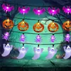 Strings 20/10LEDS Dyni Nietoperz Pająk LED LIDY String 1.5/3M Halloween Light