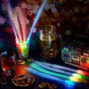Nouveauté Jeux 24 PCS Glow Fibre Baguettes Bâtons LED Lumière Optique Clignotant pour Party Favors 230803