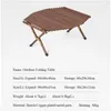 Camp Furniture Naturehike Outdoor Solid Wood Folding Table Portable Egg Roll Camping Picnic BBQ Movable