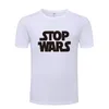 Stop Wars Need Peace Cool Designer Botton T koszule dla mężczyzn moda TEE TEE Black White Color Classic Style