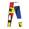 Active Pants Mondrian Bicycle Art Leggings Sports Tennis Pour Femme Gym