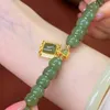 Strand Design Élégant Sens Dames Imitation Hetian Jade Lotus Pendentif Bracelet Vintage Oeil De Dieu De Luxe Mode Cadeau Goutte