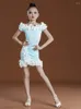 Vêtements de scène Costume de danse latine 2023 filles printemps été enfants jupe pratique formation vêtements