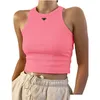 Women'S T-Shirt 2023 Summer Designer Women T Shirts Crop Top Y Brand Sport Shoder Black White Tank Casual Sleeveless Backless Tee Drop Dhbn7