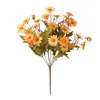 Dekoratif çiçekler üst düzey sonbahar yapay çiçek anne Chrysantemum küçük papatya ev süslemeli