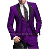 Costumes pour hommes sur mesure 3 pièces Male Slim Fit Elegant Elegant Classic Formal Groom Wedding (Blazer Gest Pantalon) Costume Homme Mariage