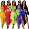 Robes décontractées femmes Style dame haut de plage et jupe Sexy Hawaii deux pièces tenue ensemble arrivée 2023 Costumes élégants longue tunique caftan