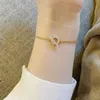 Charmarmband designer förtjockad elektropläterad 18k guld h gris näsa små q armband för kvinnor med full diamantcirkel utsmyckningar rz2q