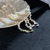 Wisiorki Baroque Pearl Naszyjnik luksus 925 srebrny miłość hert magnetyczna biżuteria w zawieszki 14k złoty choker francuski styl elegancki akcesoria dla kobiet