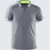 Herrpolos snabbtorkande sportpolo skjorta anpassade designföretag märke tryck broderi andas lapel korta ärm toppar s-4xl 230804