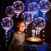 Inne imprezy imprezowe 10pcs przezroczyste balony LED oświetlić kolorowe balony bobo przezroczystą bańkę światła na wesela Bankiety Przyjęcia Dekorowanie urodzin 230804