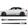 NEW 2pcs Set Edition Auto Side Skirt Decoration Sticker For Mercedes Benz C Class W205 C180 C200 C300 C350 C63 AMG303N