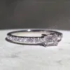 925 Стерлинговое серебро натуральное бриллиантовое кольцо для женщин обручальные кольца с бриллиантами