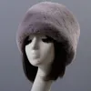 Chapeaux à large bord seau Qearlstar Style russe hiver femmes épais moelleux fausse fourrure Skullies bonnets Ski Bomber cache-oreilles chapeau ZKG21 230804