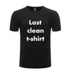 T-shirt da uomo Fashion Last Clean T-shirt divertente con stampa di lettere T-shirt per sport all'aria aperta T-shirt casual a maniche corte Pantaloncini da uomo in cotone premium