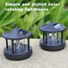 Est Solar LED Rotierender Leuchtturm Licht Garten Hof Rasen Lampe Beleuchtung Outdoor Home Dekoration Drop