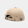 Berets Ajustable r litery melon skóra Brimless Hats for Men Women Skullcap gorras para hombres oryginalna czapka docker caper