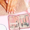 Kits de arte para unhas Clipper Kit profissional de aço inoxidável Pedicure Metal Manicure Clippers de viagem para mulheres