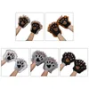 Gants sans doigts Q1FA 1 Paire Puffy Paw Demi Doigt Mitaines Anime Lolita Gothique Furry Accessoire pour Animal Roleplay Longue Fourrure Wolf Paws 230804