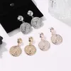 Stud Fashion Classic Retro Portrait Sweet Cool Ear Studs Earrings Simple Antique Gold Womens Party Jewelry 230803