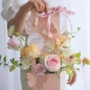 Confezione regalo Bouquet Farfalla Scava fuori Maniglia Cesto Carta da regalo Scatola per composizioni floreali Scatole per imballaggio per feste di San Valentino