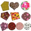 10pcs Foglio di trasferimento del cioccolato Fiore Cuore labbra Cuore Rosa ButtTrans Soggiorno Stampo per cioccolato decorazione per cioccolato T200703291K