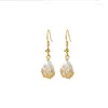 Boucles d'oreilles pendantes 2023 corée mode bijoux Premium goutte d'eau Zircon Design élégant métal découpe pour les femmes cadeau